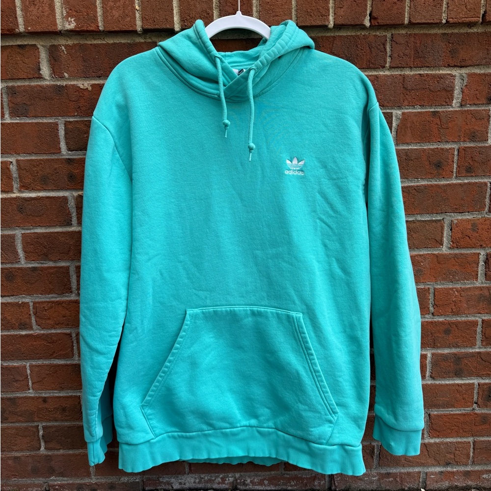 Adidas Trefoil Logo Essentials Mint Rush Hoodie Pullover Men’s Size XL Men’s